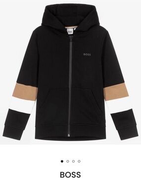BOSS KIDSWEAR Boys' Hooded Fleece Cardigan Size: 16/ M